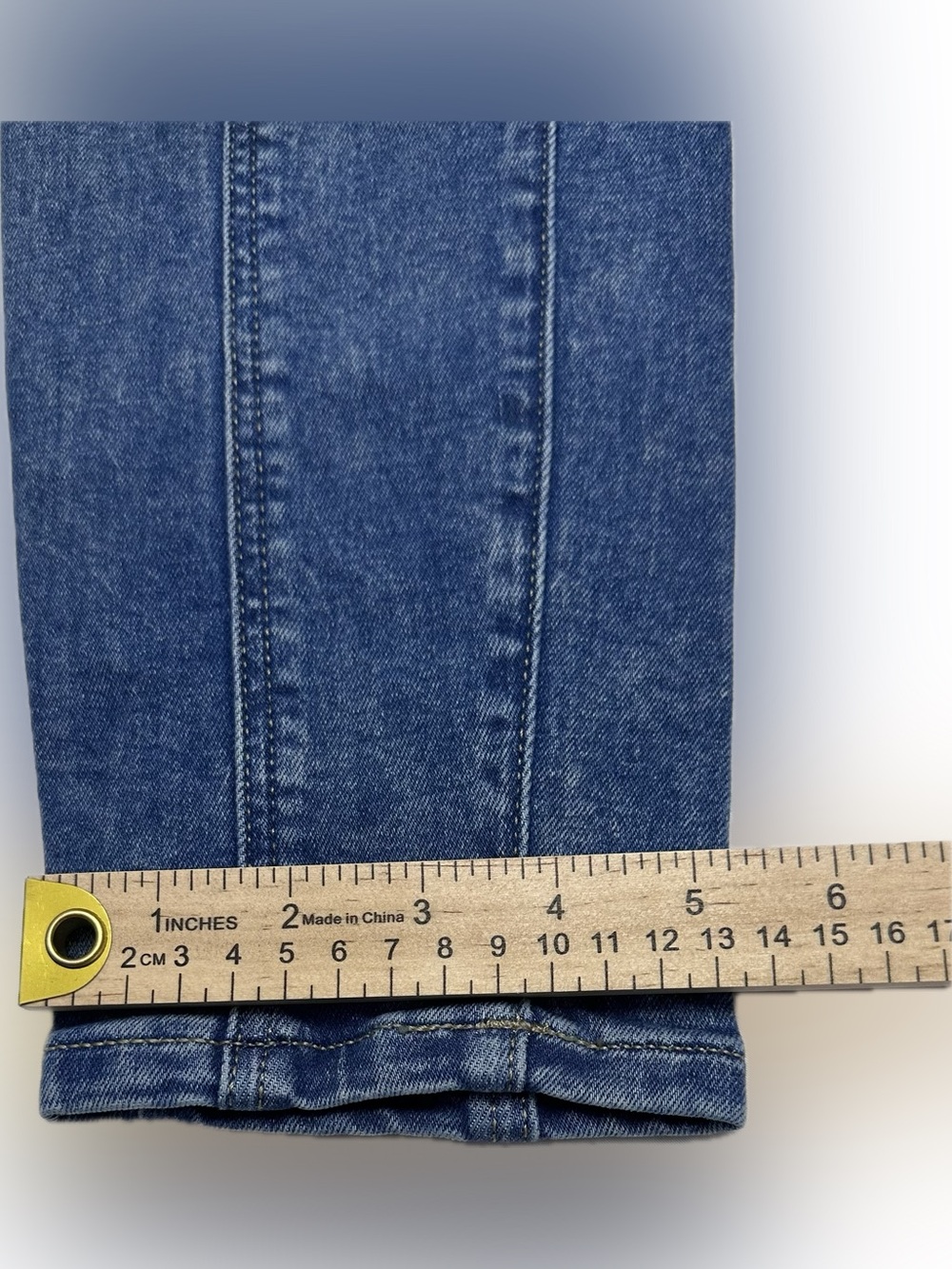 Lane Bryant Blue Skinny Jeans with Center Seams - Picture 4 of 6